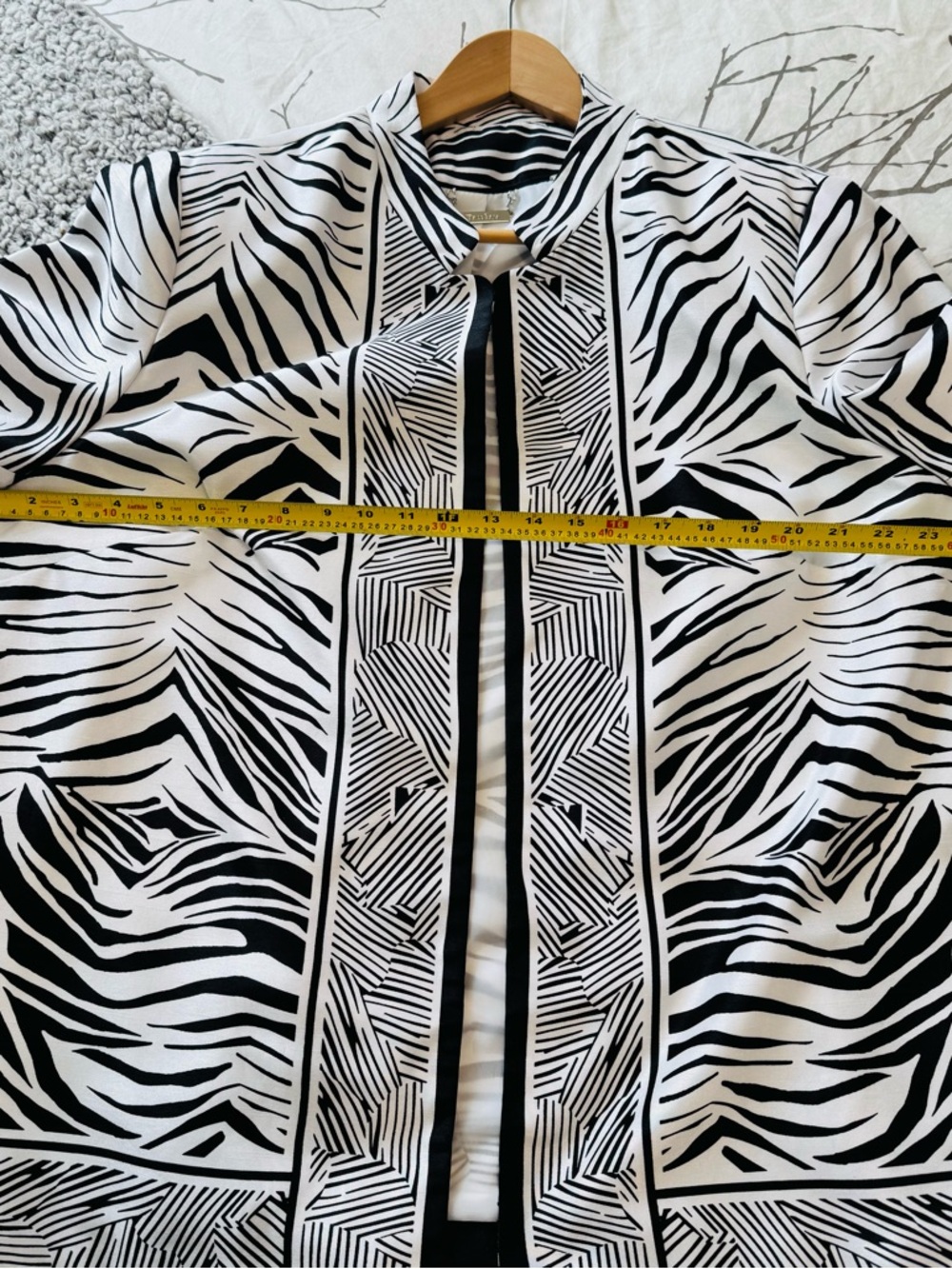 TanJay Women’s Zebra-Print Black & White Open Front Jacket Plus Size 18 NWOT - Picture 13 of 13